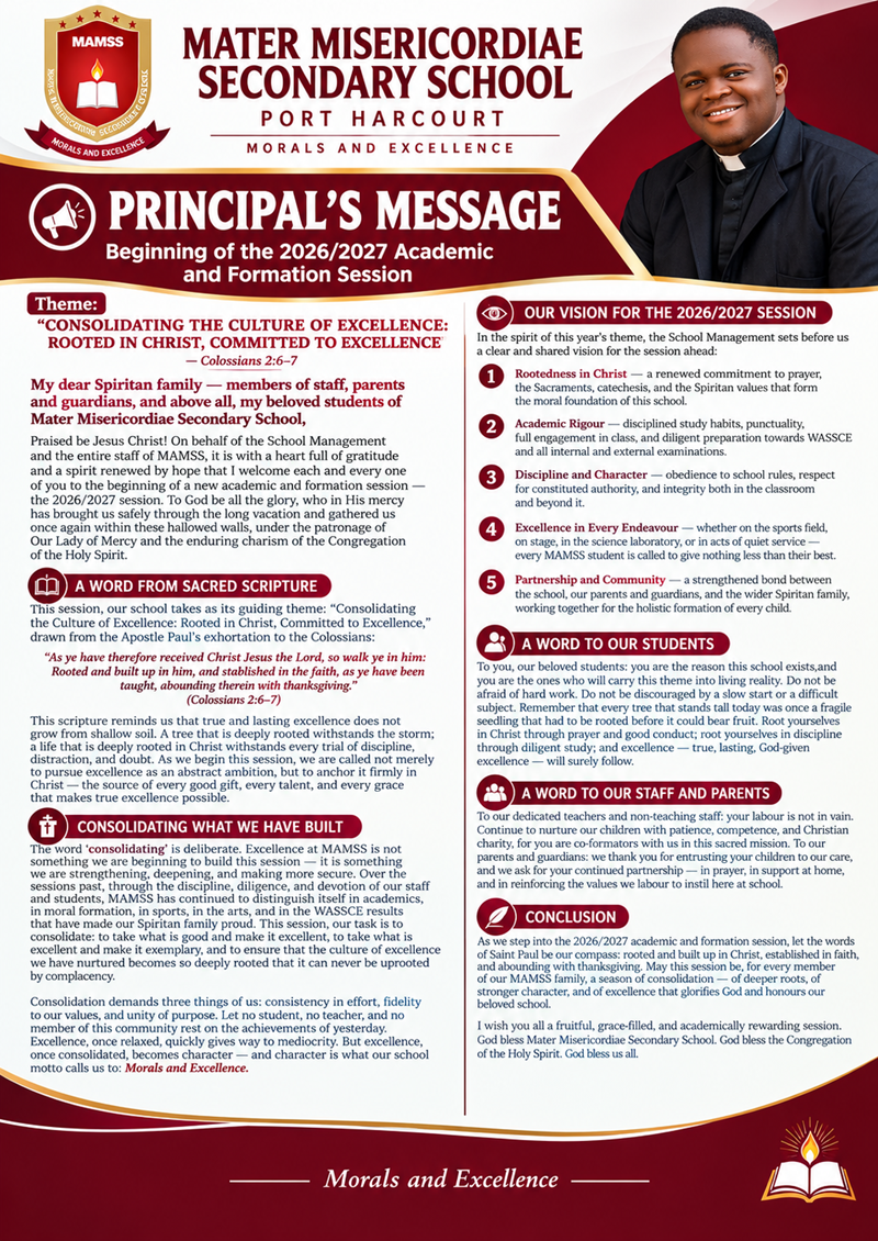 Principal Message